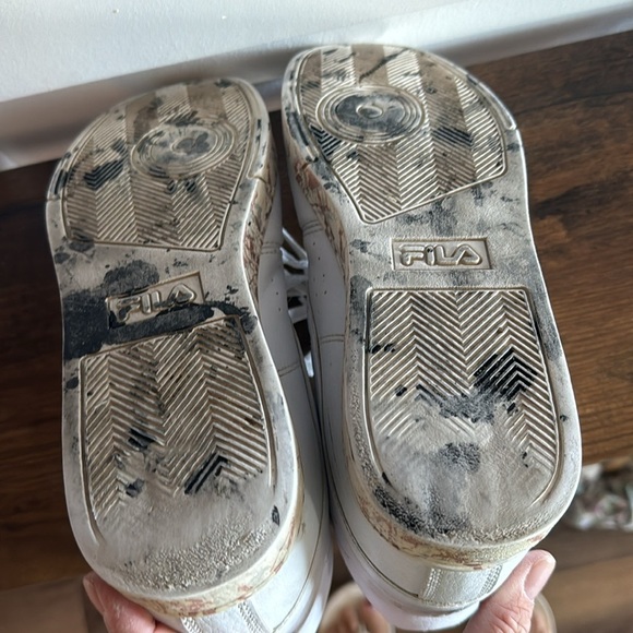 Fila Women’s Vulc 13 Mid top sneakers white camo bottoms size 9 1/2 **as is** - Picture 7 of 12